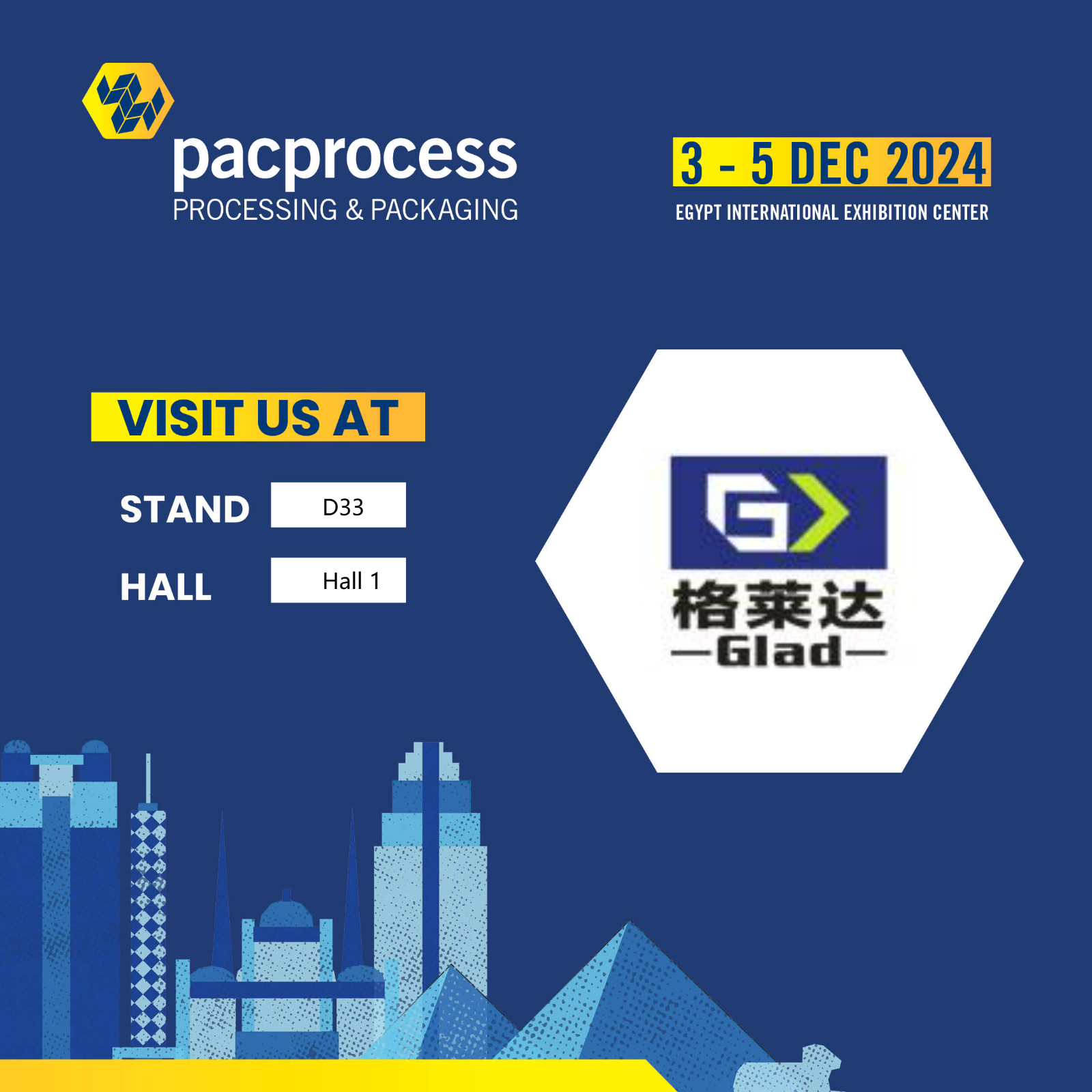 Food Affrica Pacprocess Cairo, Egypt 03-05, Dec. 2024